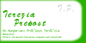 terezia prepost business card